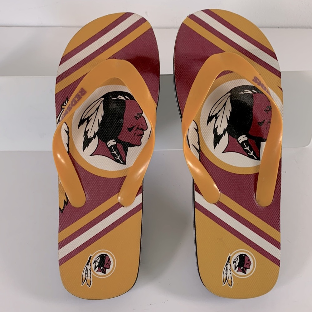 NFL Washington Commanders (Redskins) Women’s Size 6 Thong Sandals FlipFlops